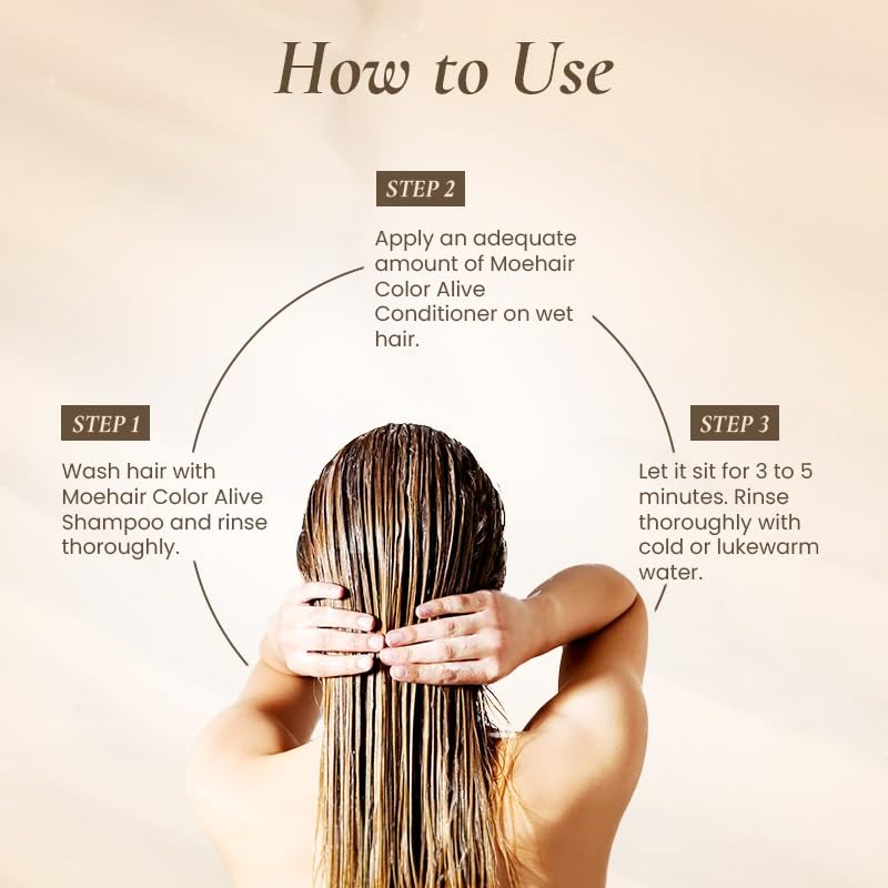 Moehair Color Alive Conditioner - 355ml | Improves hydration, Smoothens frizz, Nourishment, soothes colored hair