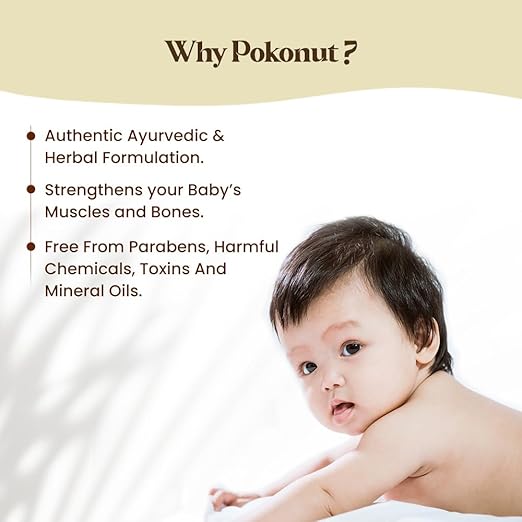 Pokonut Herbal Baby Massage Oil - 200 ml