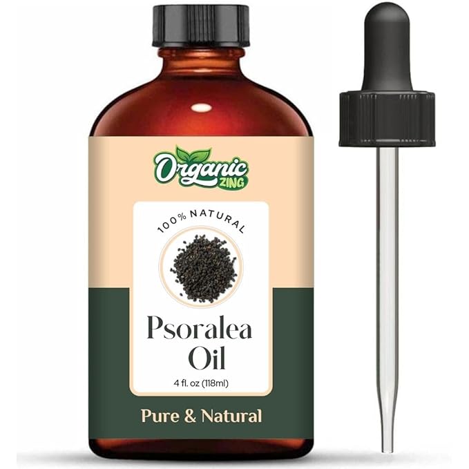 Organic Zing Psoralea (Psoralea) Oil | Carrier Oil for Massage, Skincare & Haircare - 118 Ml