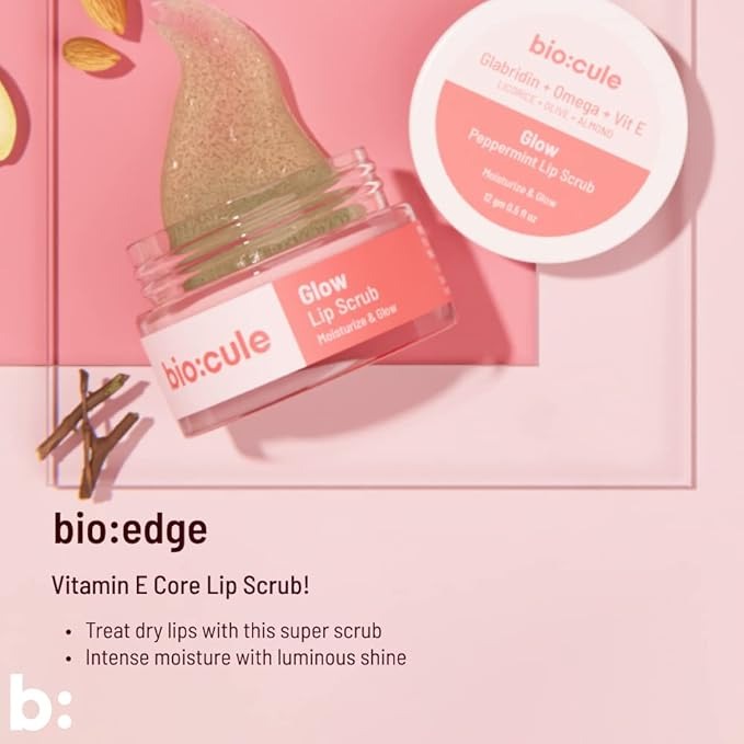 Biocule Glow Lip Scrub Balm for Glowing Pink Lips - 12 gms