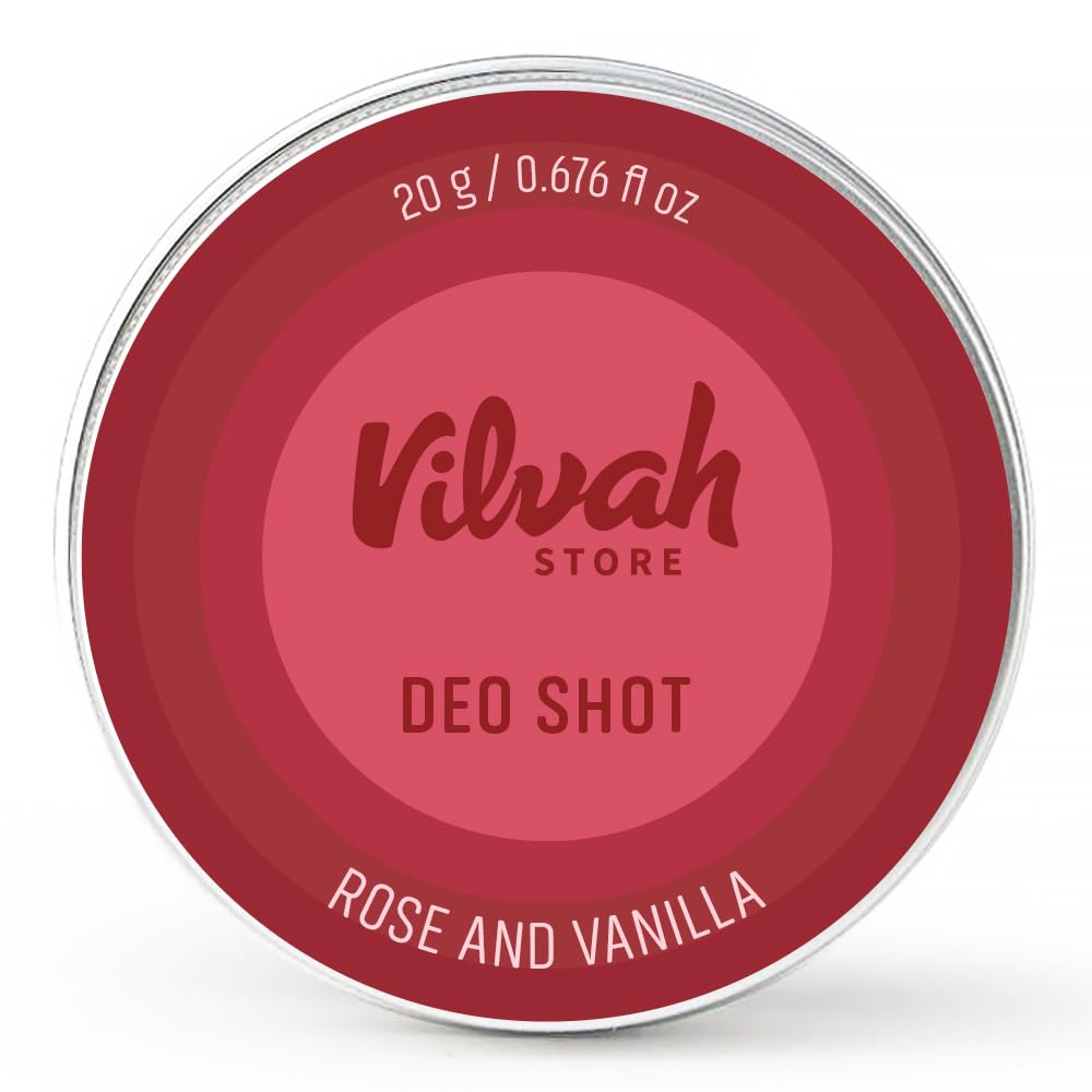Vilvah Store Rose and Vanilla Deo Shot - 20 gms