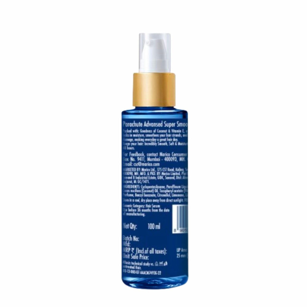 Parachute Advansed Super Smooth Hair Serum | Coconut & Vitamin E | 48 Hrs Frizz control | 2 X Smooth Hair | 100ml