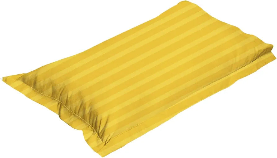 Starnstyle 220 Glace Cotton 1 Single Bedsheet with 1 Pillow Cover  Yellow
