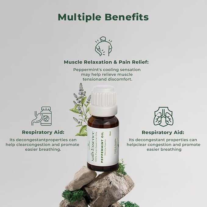 Xalivessence Peppermint Essential Oil - 15 ml (Pack of 3)
