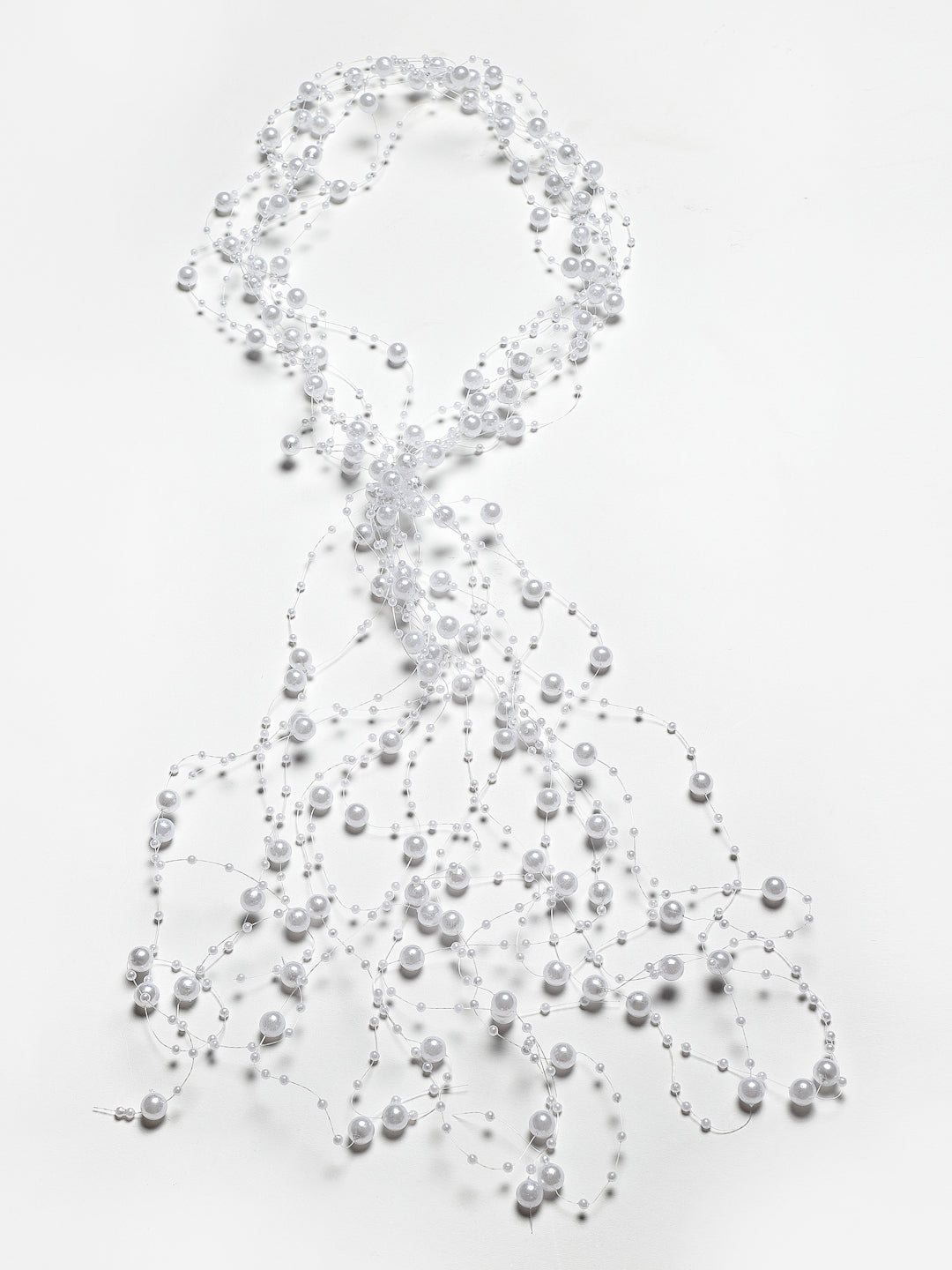 Panash Women White Pearls Embellished Tiara
