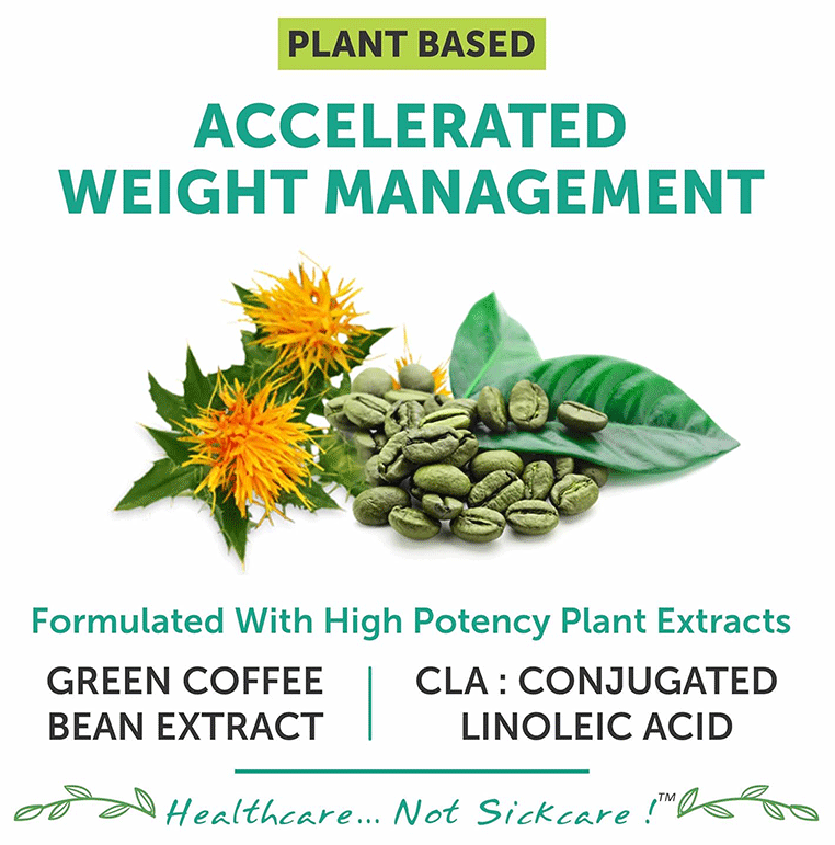 Bliss Welness Weight Management CLA Carb Controller Green Coffee Bean Extract Veg Tablet