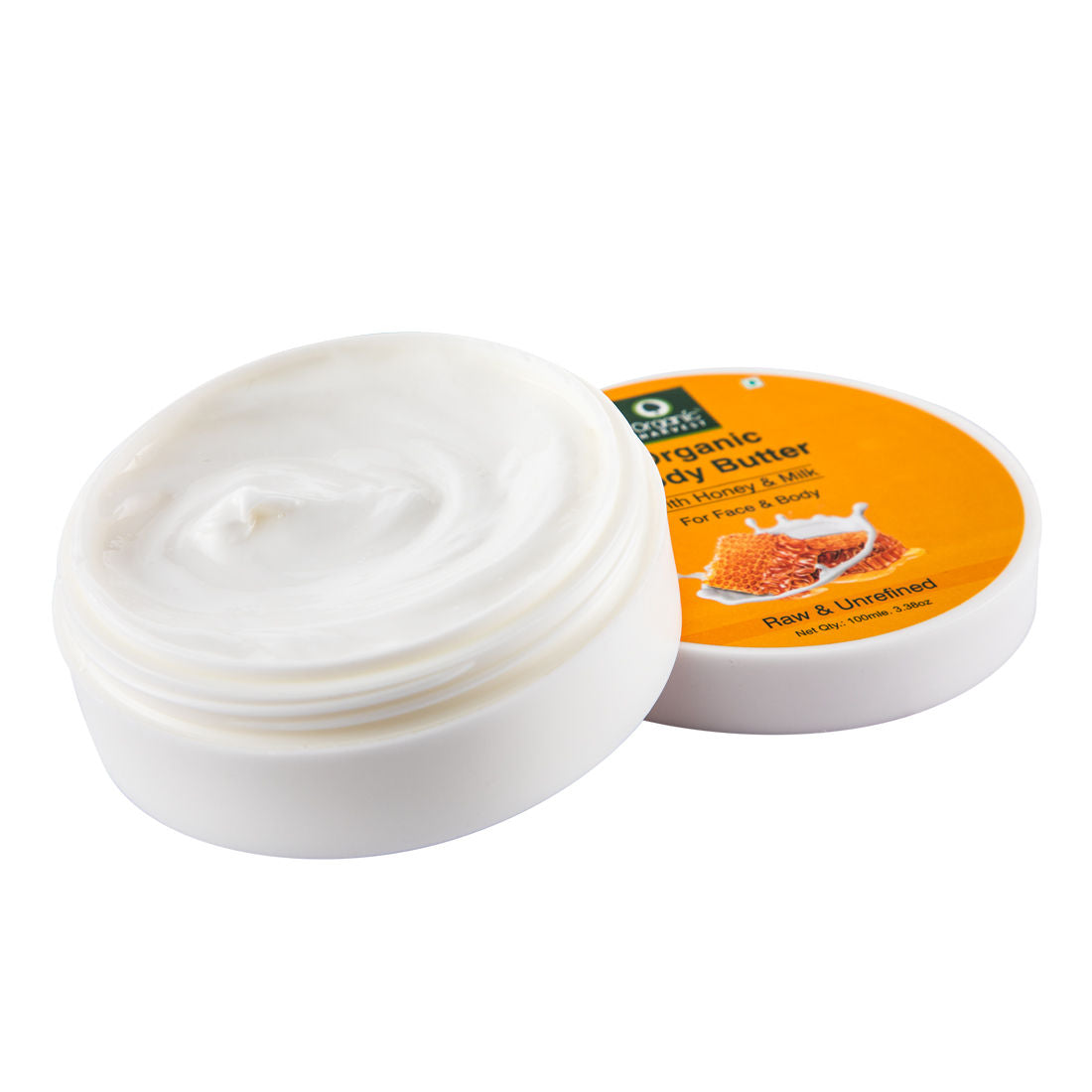Organic Harvest Organic Body Butter Cream With Honey & Milk For Face And Body - 100 gms