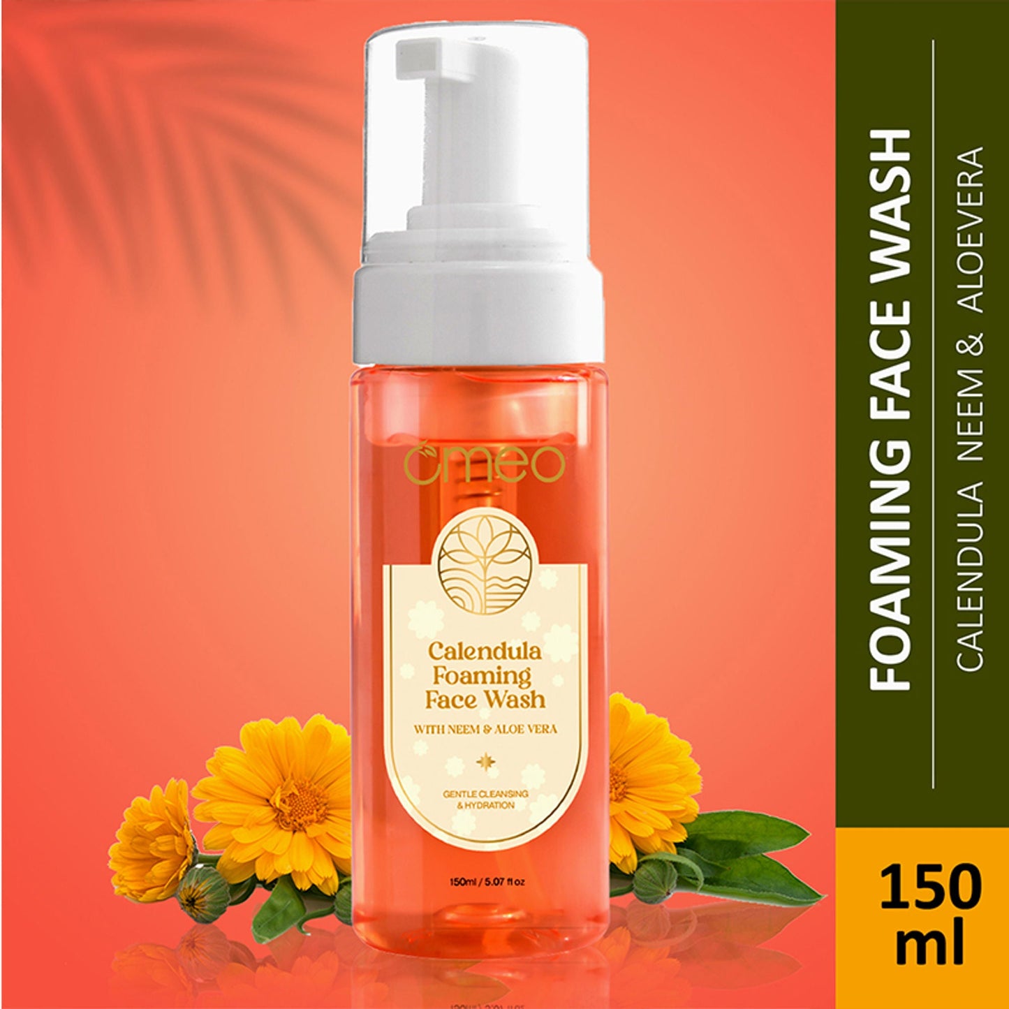 Omeo Calendula Foaming Face Wash - Gentle, Daily Use, Safe For All Skin Types