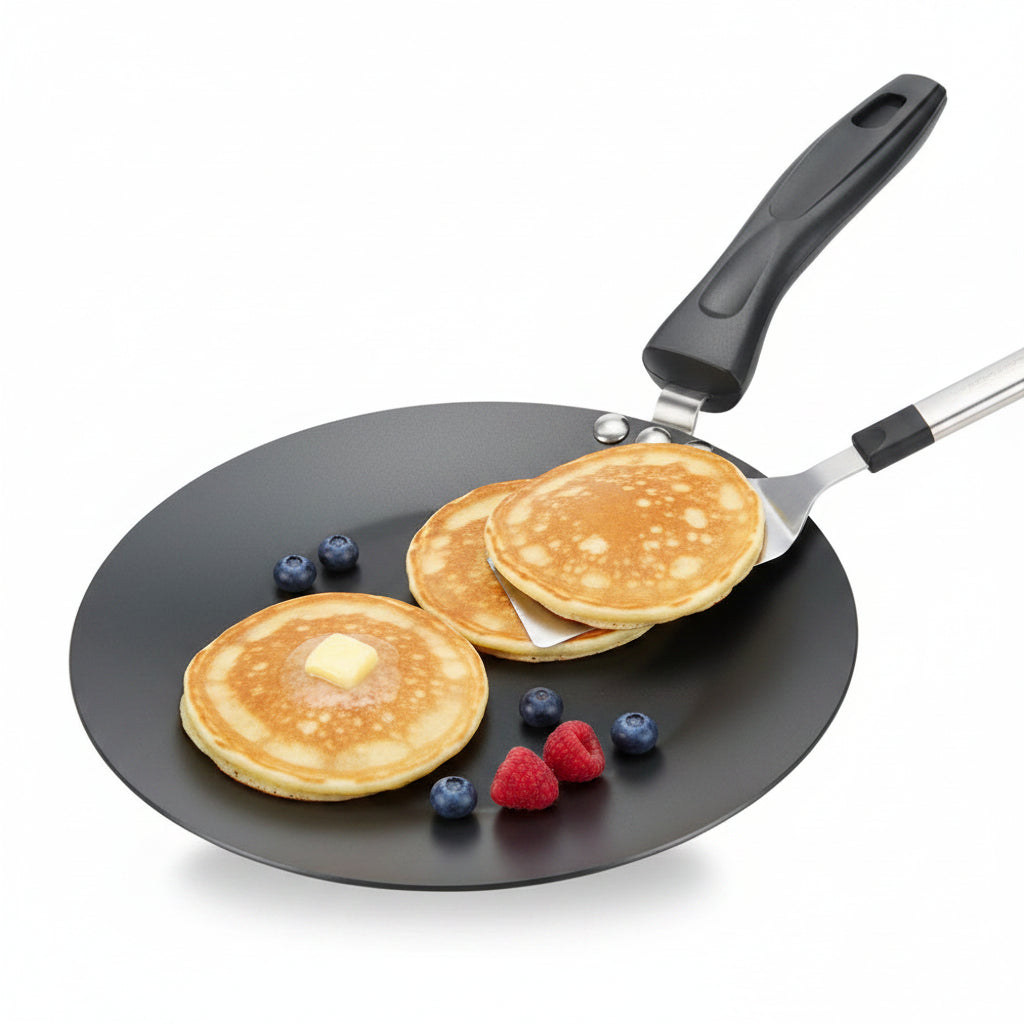 Judge by Prestige 25cm Hard Anodised Vista Concave Tawa Gas & Induction Metal Spoon Friendly