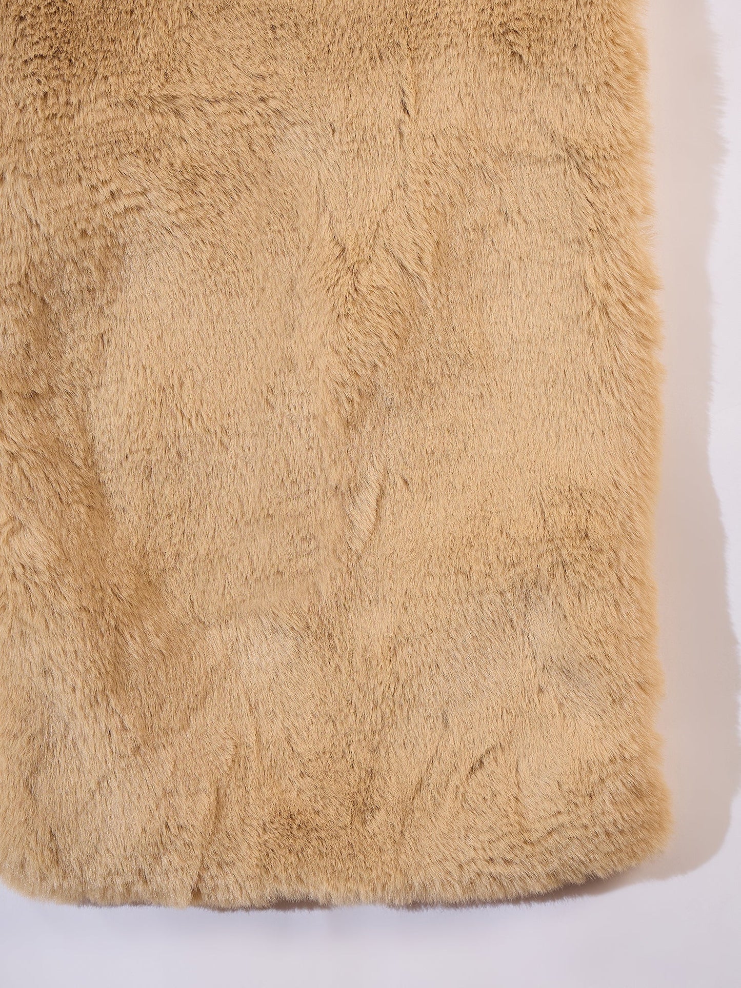 InWeave Beige Rabit Faux Fur Cape