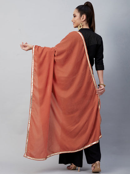 InWeave Rust Solid Velvet Shawl