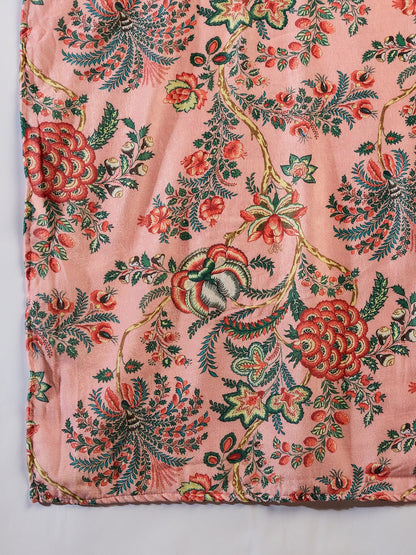 InWeave Peach Printed Velvet Shawl