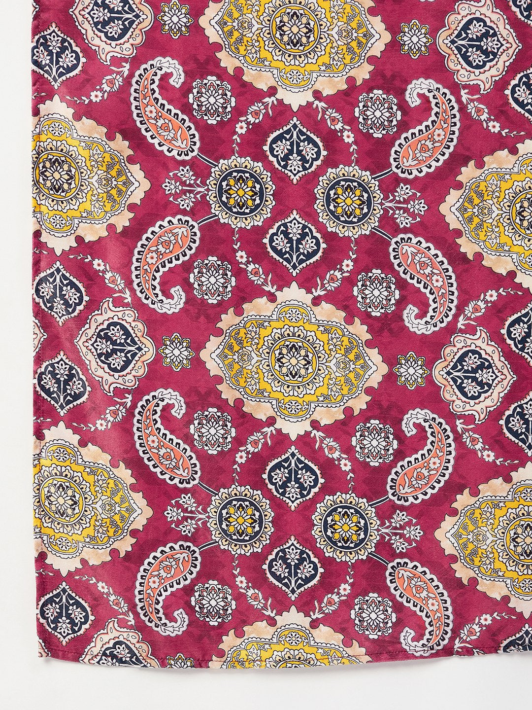 InWeave Red Printed Velvet Shawl