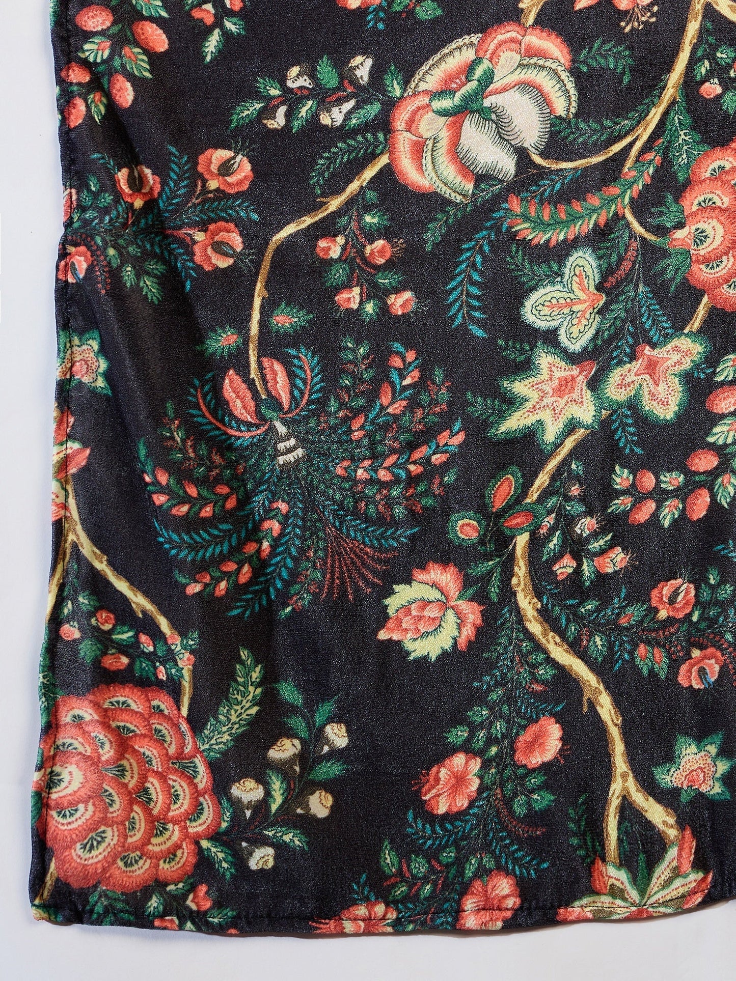 InWeave Black Printed Velvet Shawl