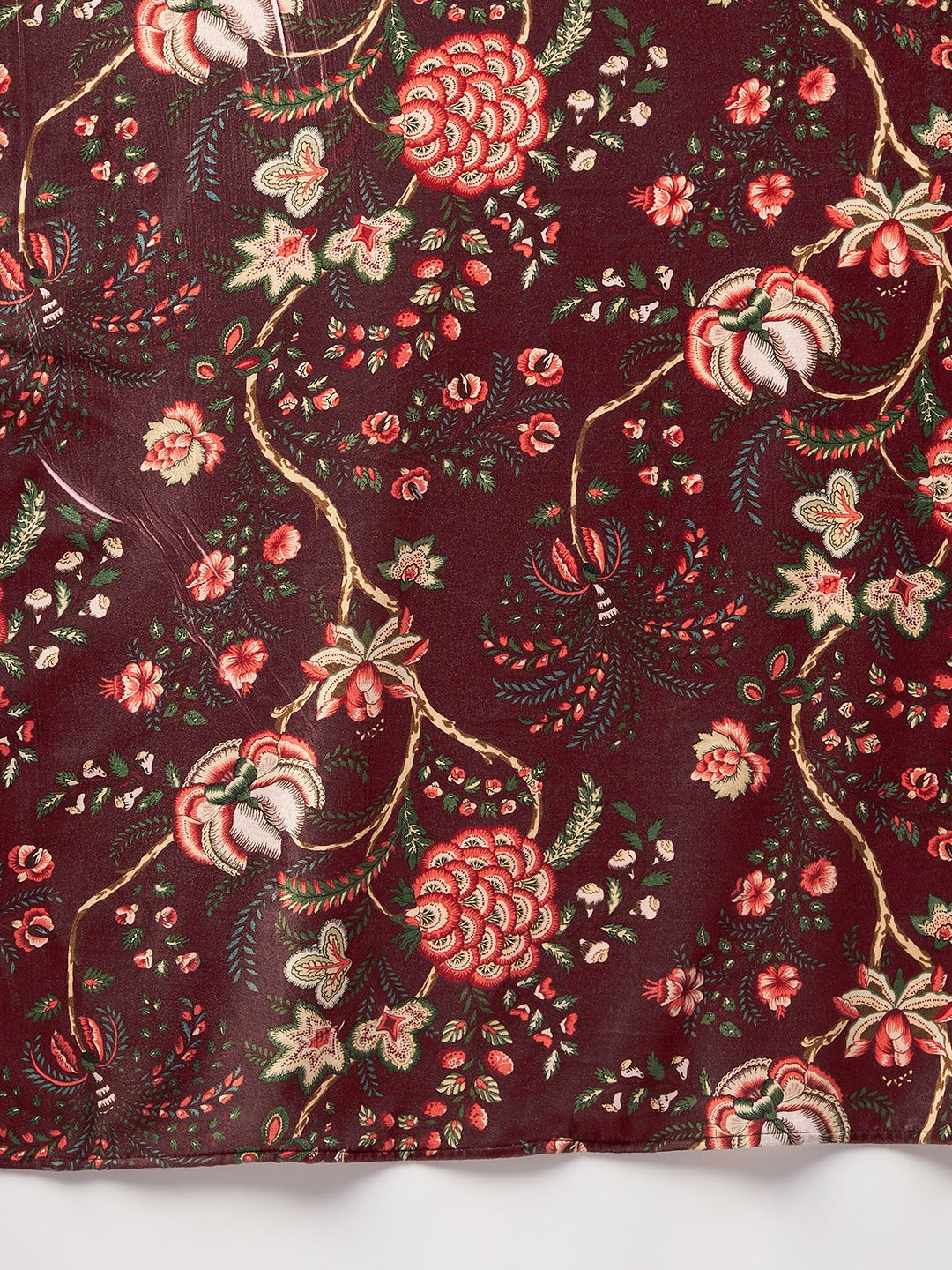 InWeave Maroon Printed Velvet Shawl