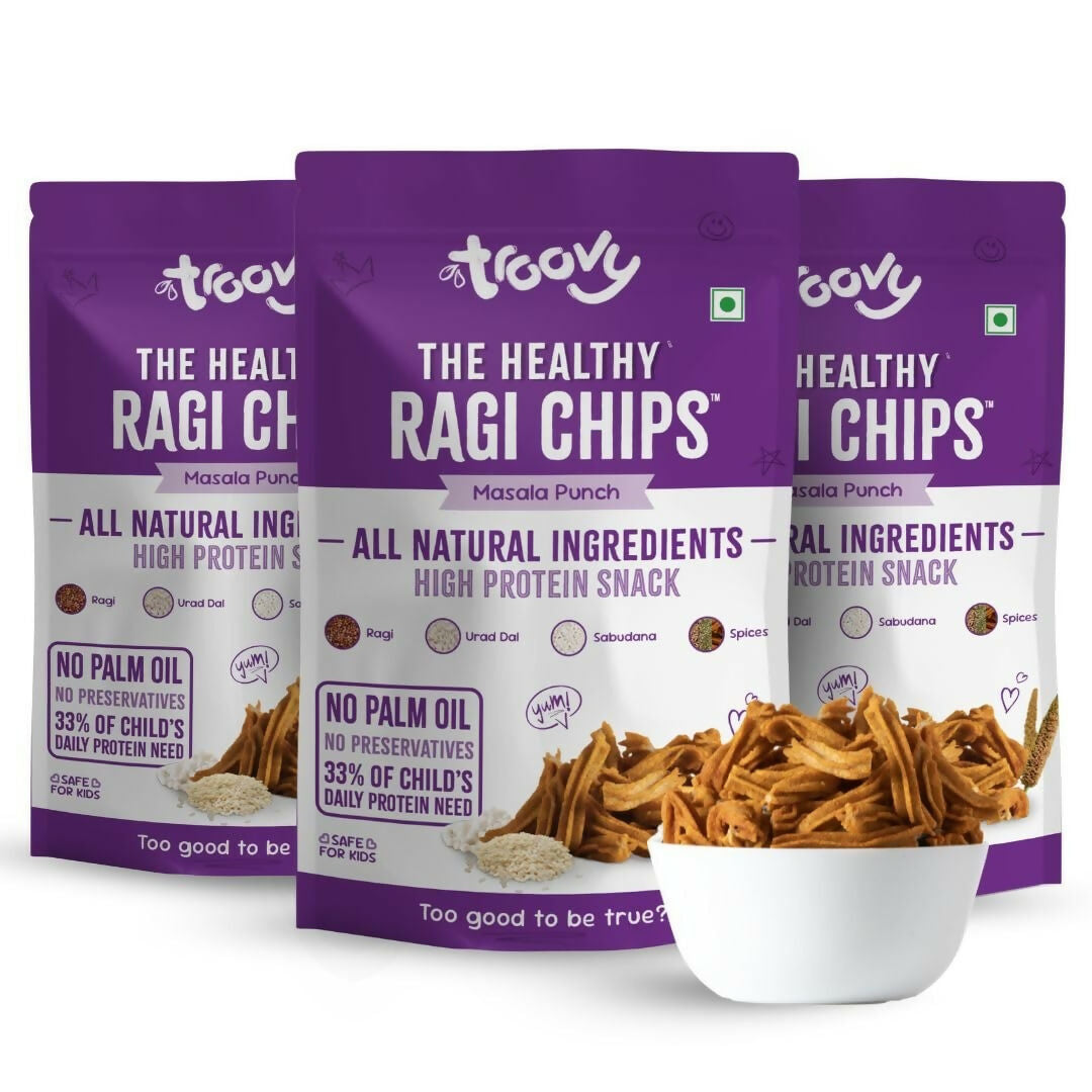 Troovy Healthy Masala Ragi Chips Tasty & High Protein Snacks