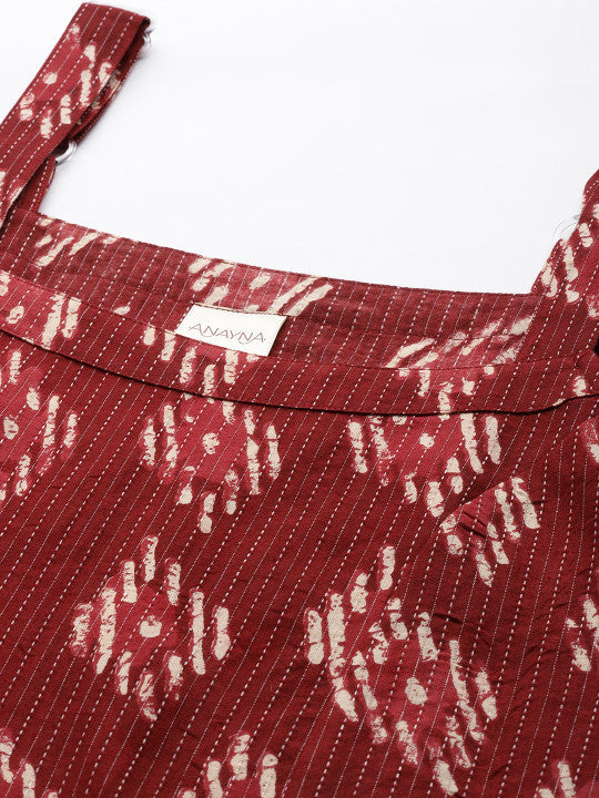 Anayna Printed Regular Pure Cotton Kurta with Trousers & With Dupatta