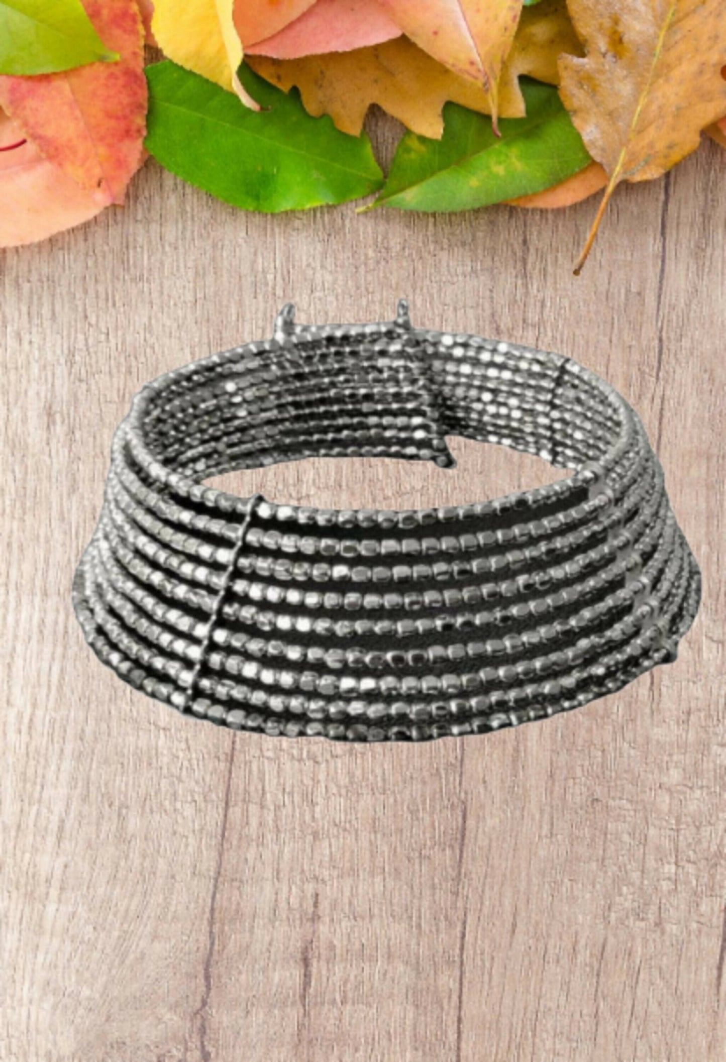 Mominos Fashion Joharkamal Oxidised Beaded work Hasli Design Choker For Women & Girls