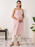 Anayna Ethnic Motifs Printed Thread Work Cotton A-Line Kurta