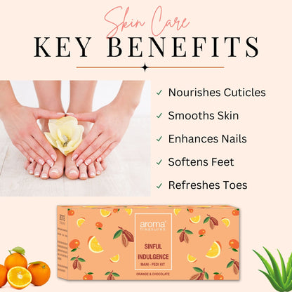 Aroma Treasures Orange & Chocolate Sinful Indulgence Mani-Pedi Kit