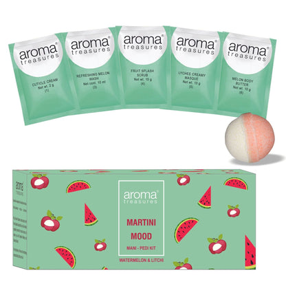 Aroma Treasures Martini Mood Mani-Pedi Kit With Watermelon And Litchi