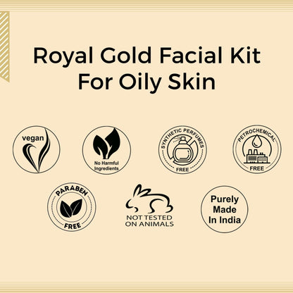 Aroma Treasures Royal Gold Facial Kit For Oily Skin - Single Time