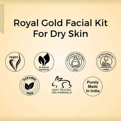 Aroma Treasure Royal Gold Facial Kit For Dry Skin - Single Time
