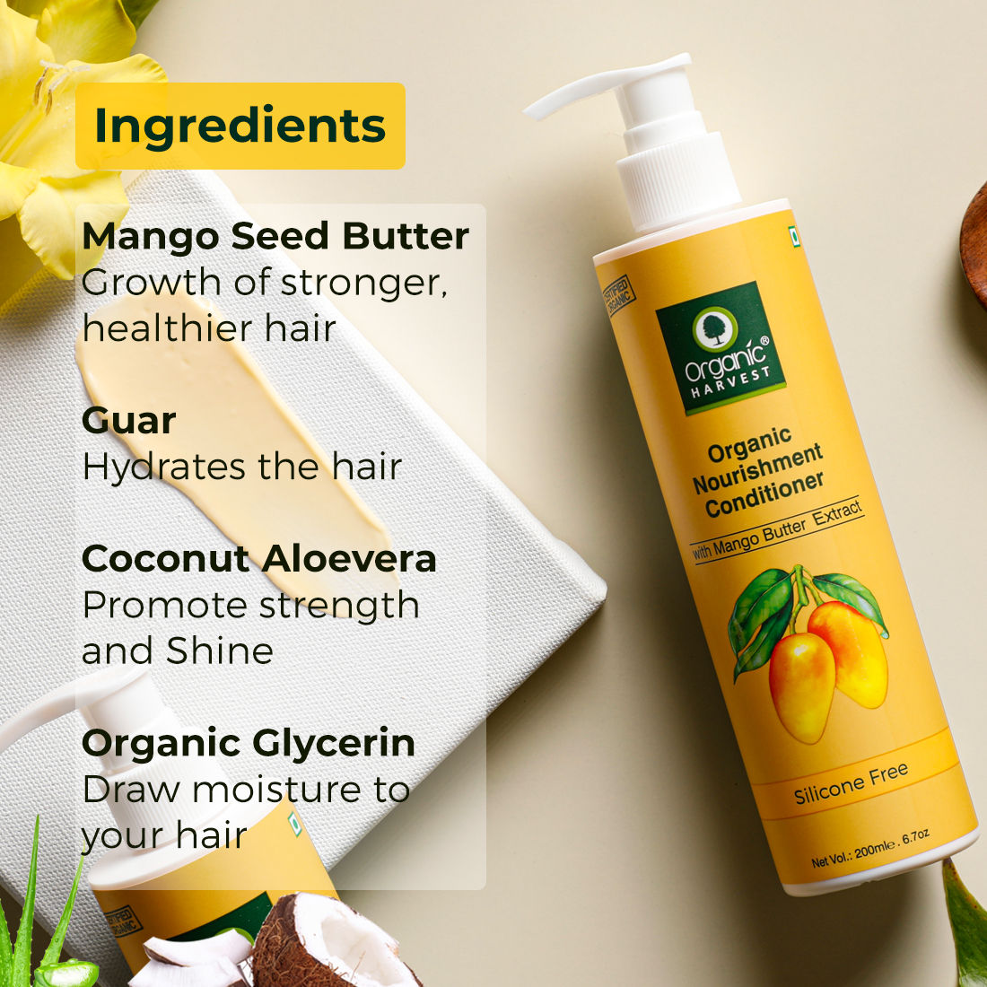 Organic Harvest Organic Nourishment Conditioner With Mango Butter Extract - 200 ml