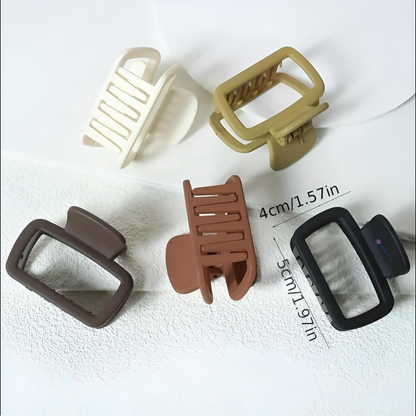 PACTIV Solid Color Matte Hollow Out Hair Claw Clips