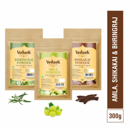 Vedask Organic Hair Pack Powder Mask Combo