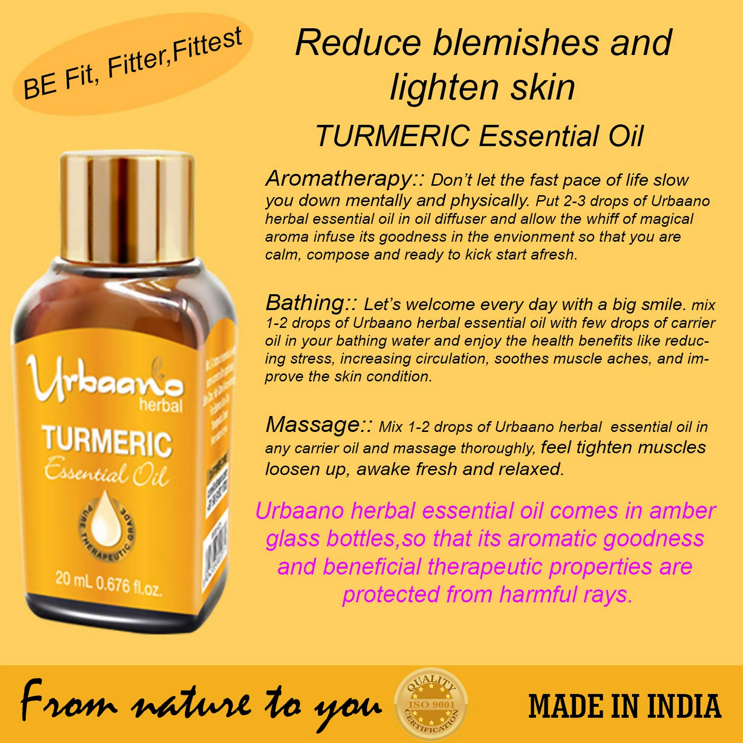 Urbaano Herbal Turmeric Essential Oil