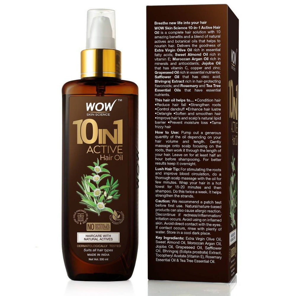 Wow Skin Science 10-in-1 Active Hair Oil - 200 ml