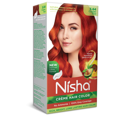 Nisha Creme Hair Color for Women - Copper Red