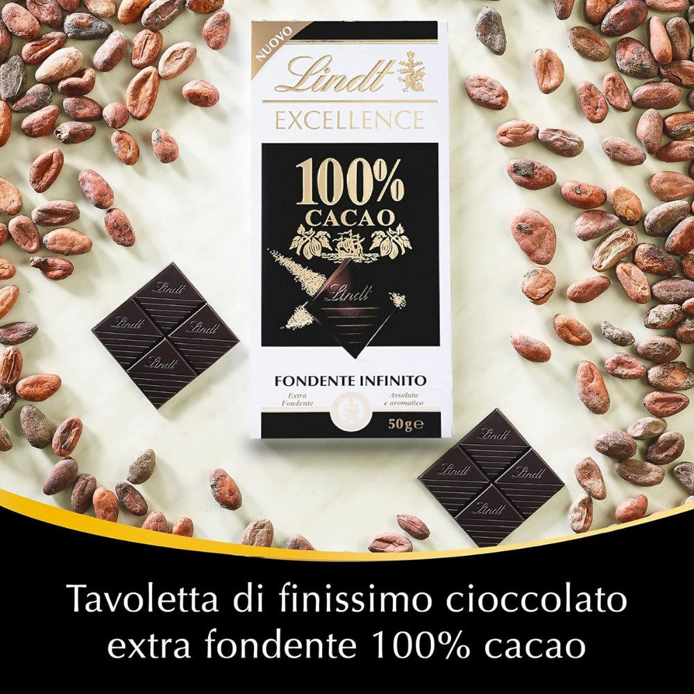 Lindt Excellence 100% Cacao Dark Chocolate Bar