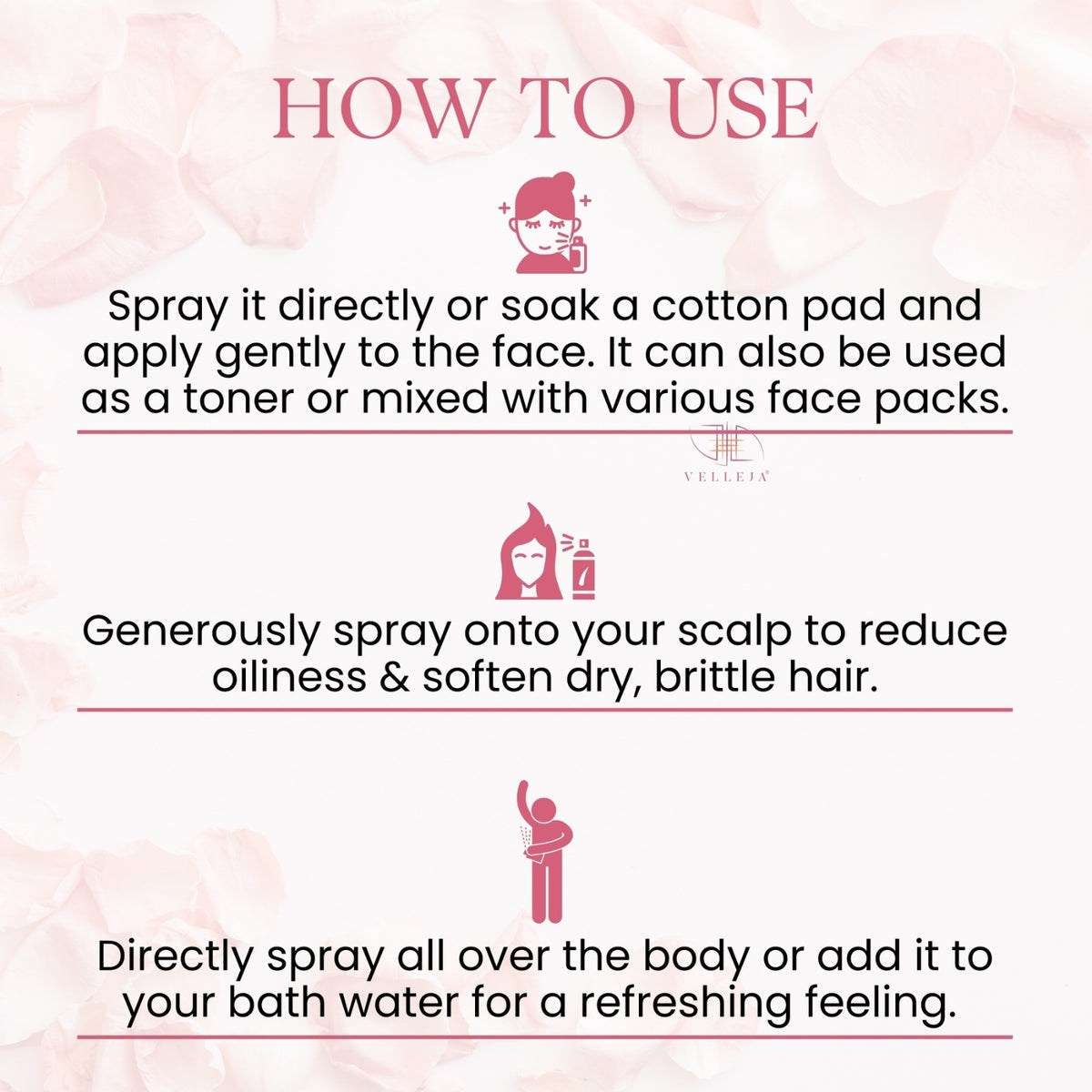 Velleja Gulab Ark - Rose Water