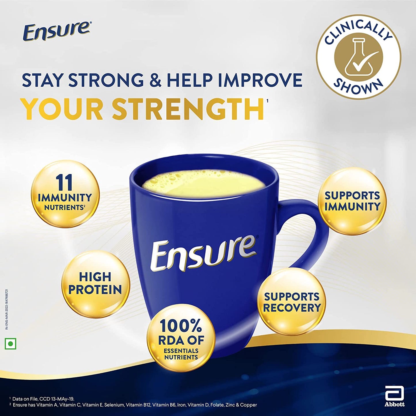 Ensure Nutritional Powder Vanilla Flavour - 400 gm - Refill Pack