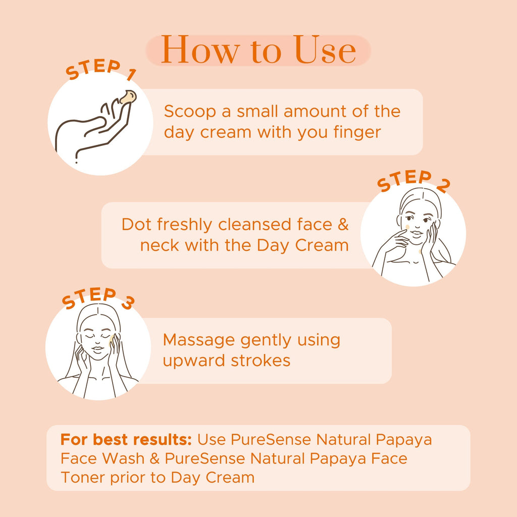 Puresense Natural Papaya Day Cream - 60 gms