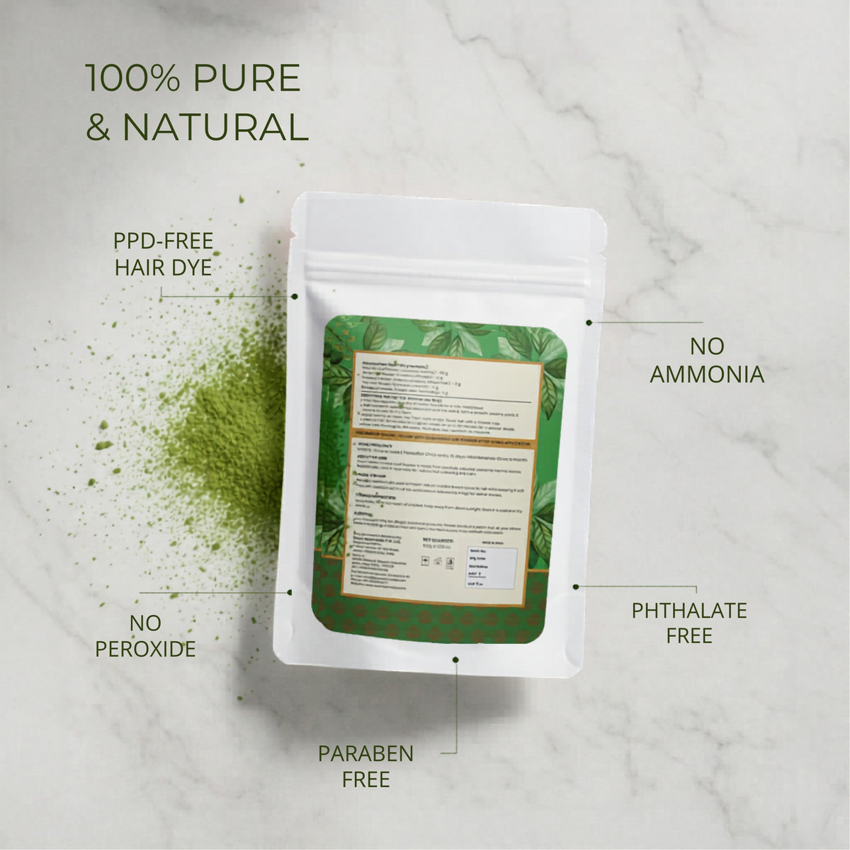 Velleja Herbal Henna Powder for Natural Hair Colour | Enriched with Amla, Bhringraj & Shikakai