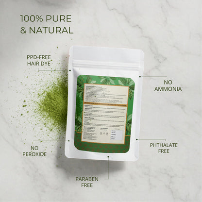 Velleja Herbal Henna Powder for Natural Hair Colour | Enriched with Amla, Bhringraj & Shikakai