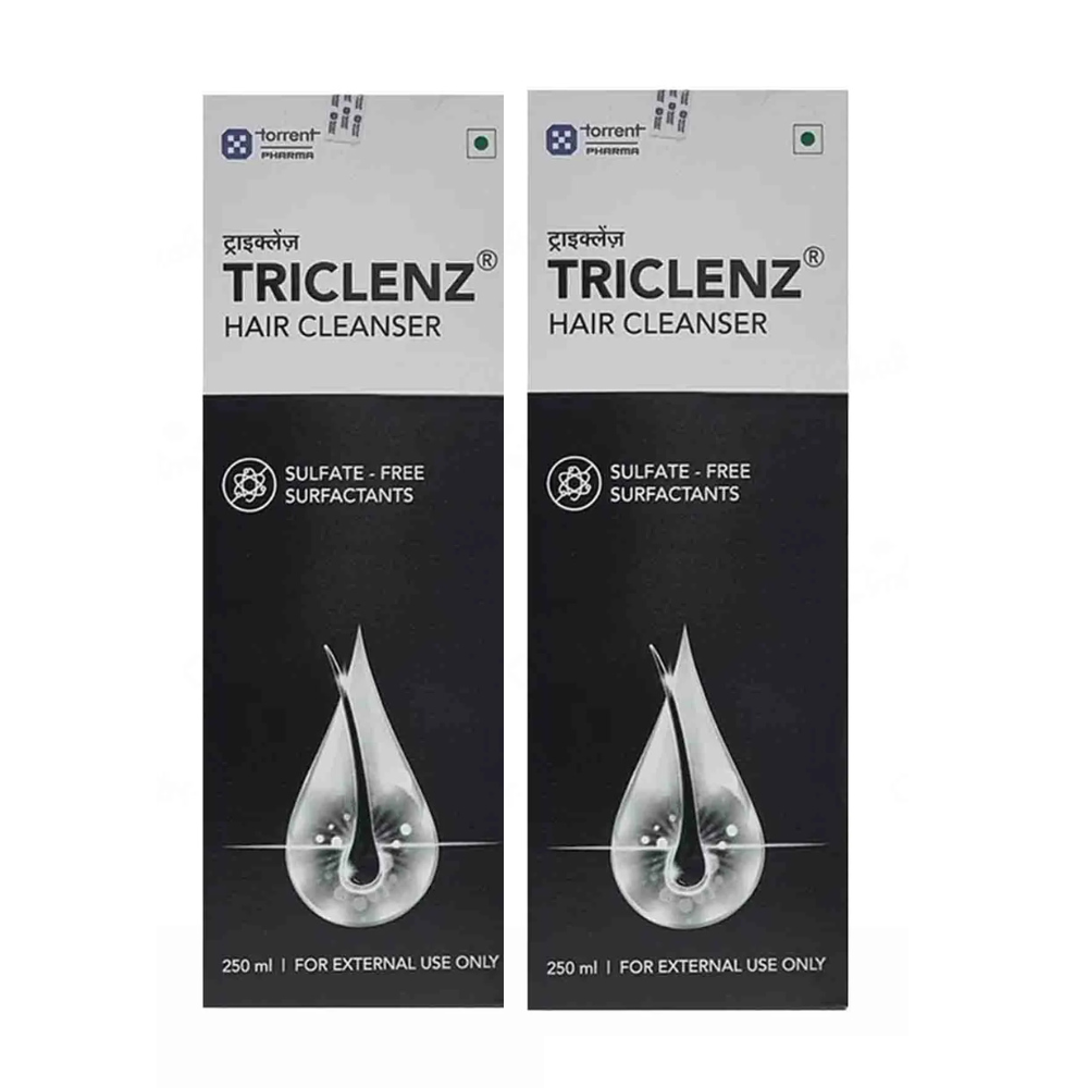 Torrent Pharma Triclenz Hair Cleanser - 250ml - Pack Of 2