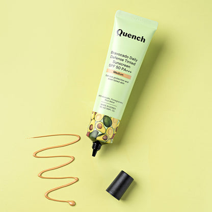 Quench Daily Defense Tinted Sunscreen SPF 50 PA+++ Medium - 50 ml