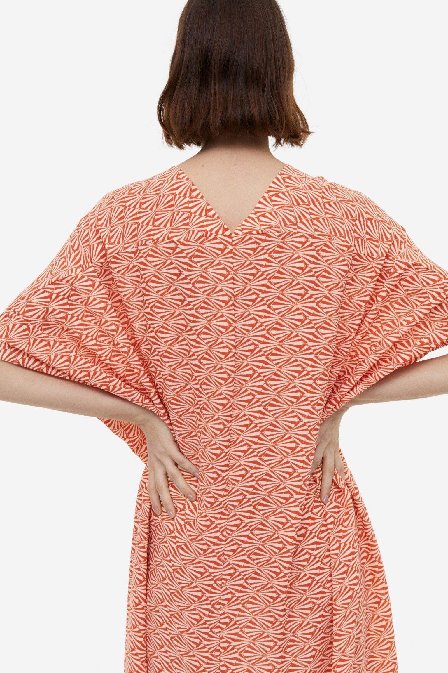 Soft Cotton Blend Printed Long Kaftan For Women's