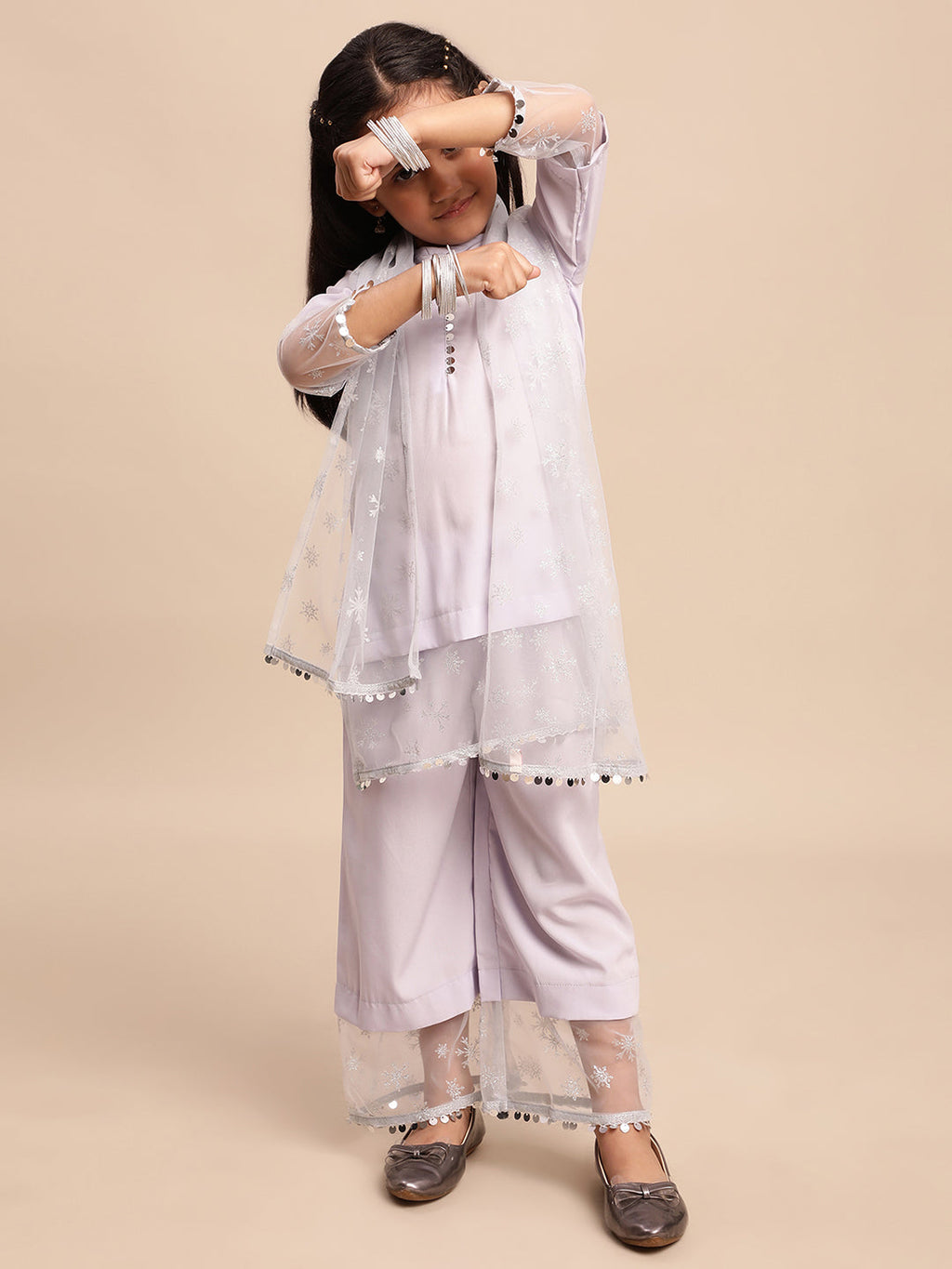 Ahalyaa Blue Crepe Straight Kurta Sets