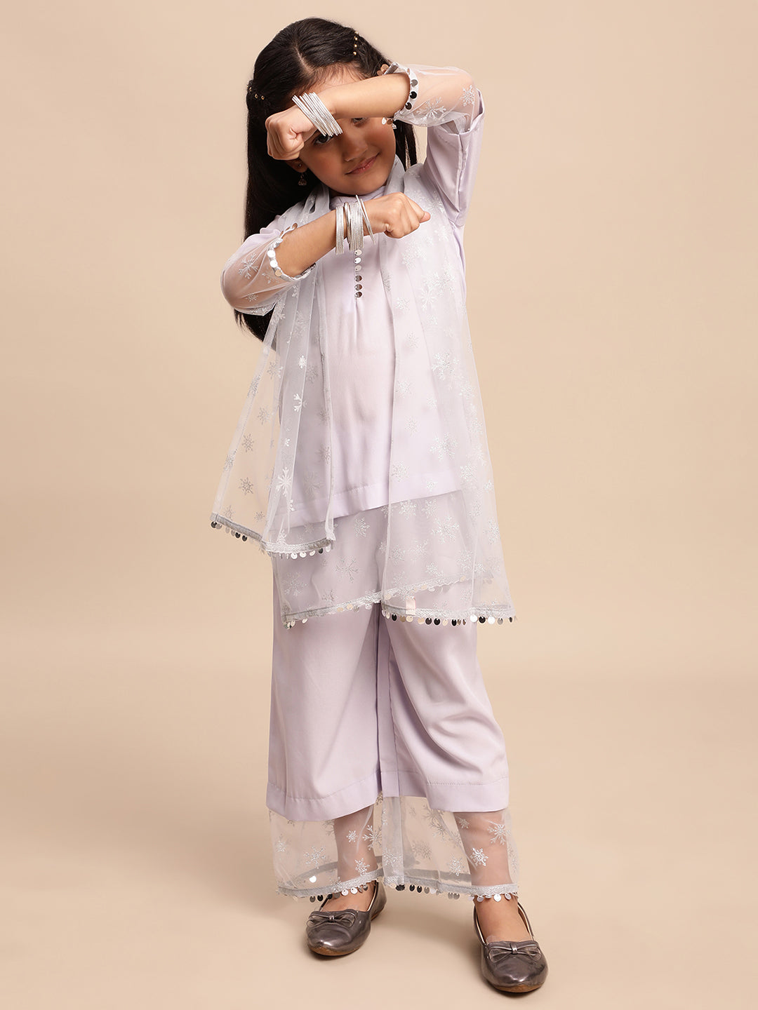 Ahalyaa Blue Crepe Straight Kurta Sets