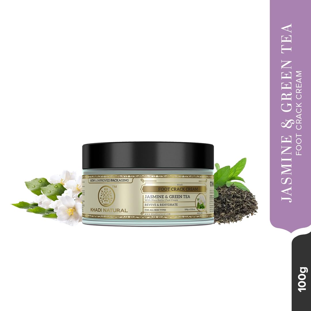 Khasdi Natural Jasmine and Green Tea Herbal Foot Crack Cream, 100g