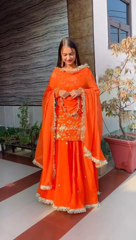 Festival Collection Classic Faux Georgette Top Lehenga & Dupatta