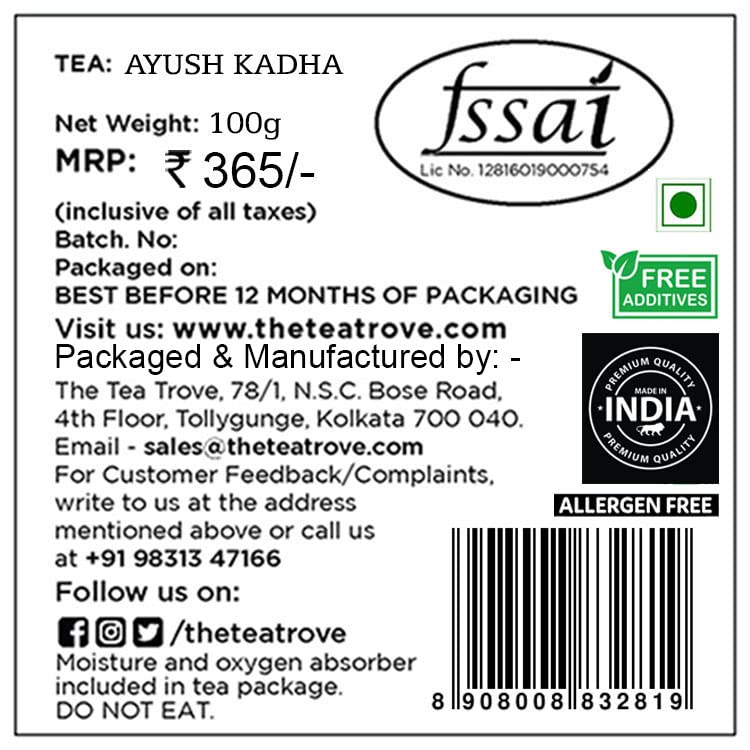 The Tea Trove - Ayush Kadha Herbal Tea