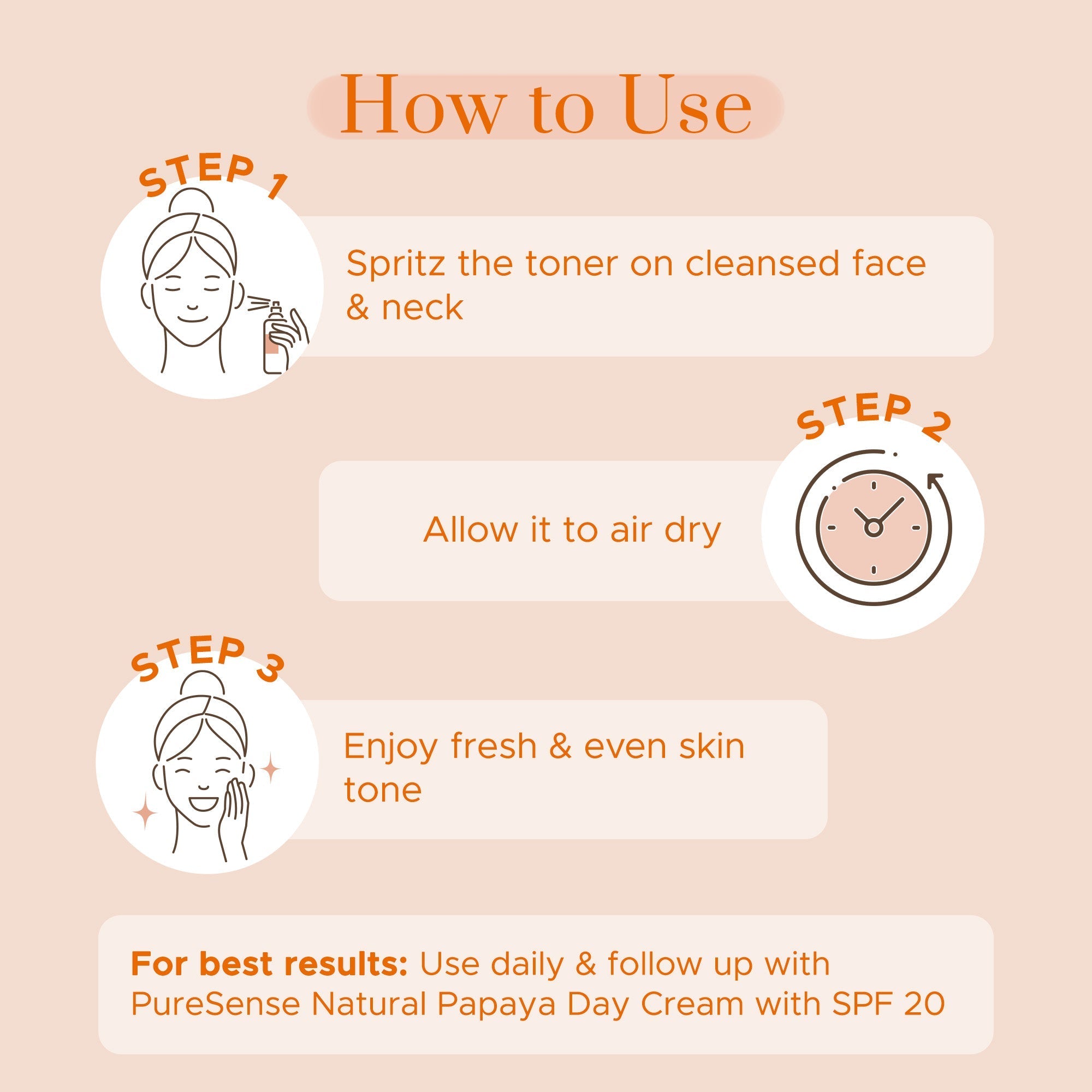 Puresense Natural Papaya Face Toner - 100 ml