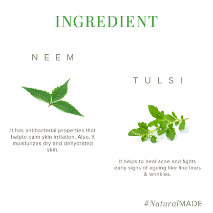 Khadi Natural Neem Tulsi Soap (Pack of 3) (375 g)