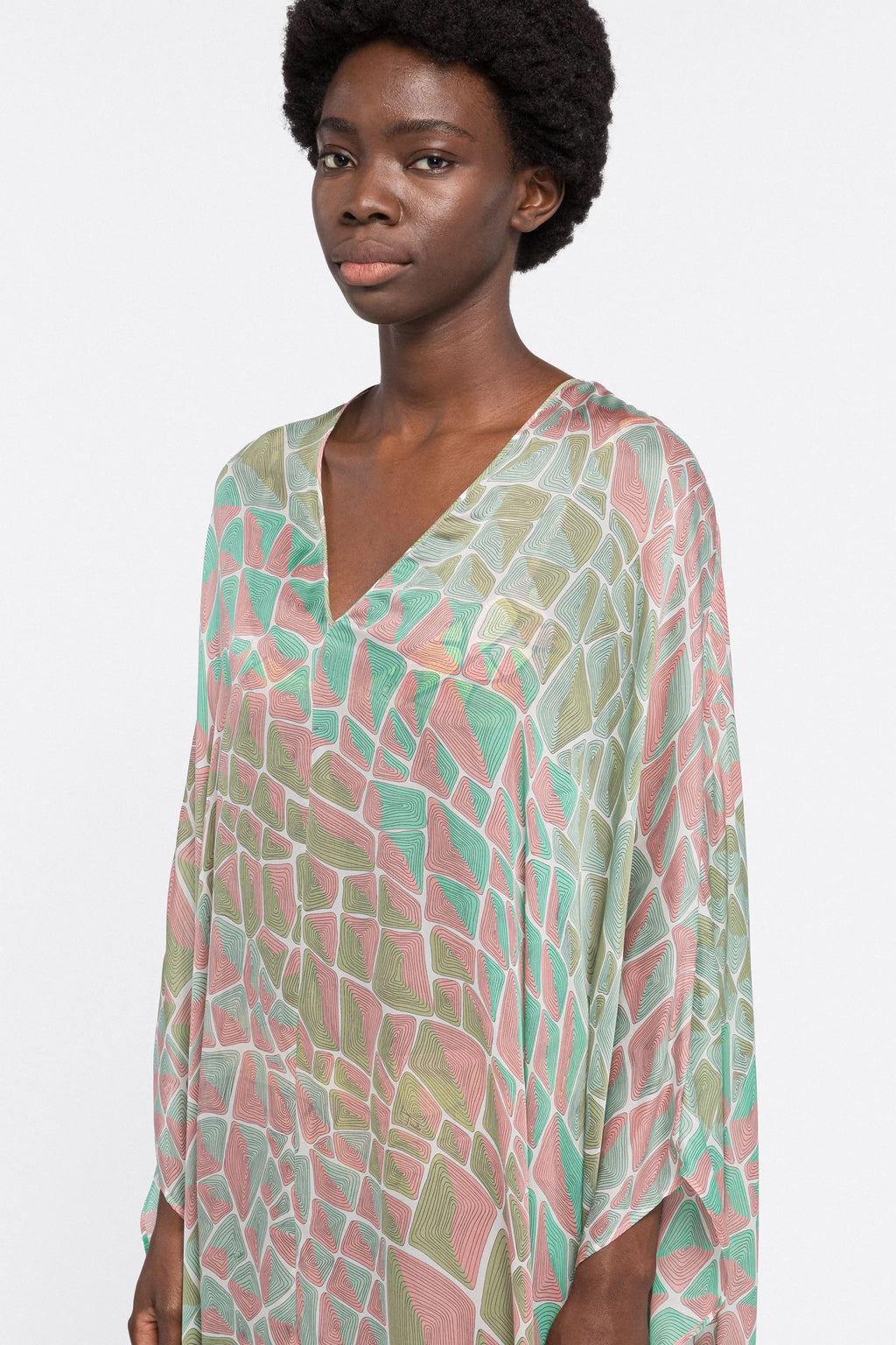 Regular Wear Printed Georgette Women's Kaftan